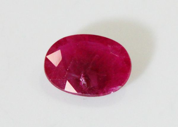 Oval Ruby  Faceted Oval,  1.13 cts. - 6x7.8mm - Commercial Grade