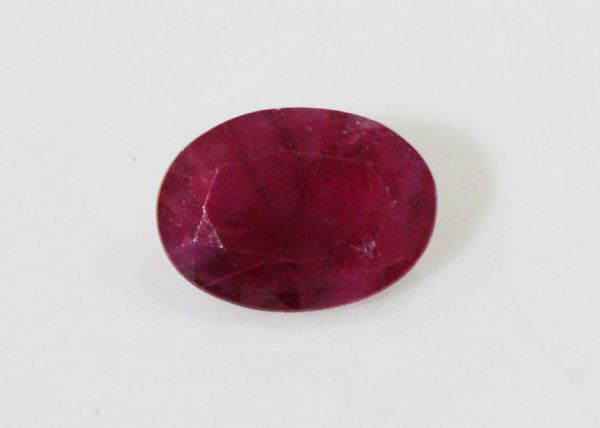 Ruby Faceted Oval, 0.77 ct. - 4.9x6.7mm - Commercial Grade
