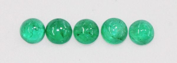 3.25mm Emerald Cabochons - Select Grade