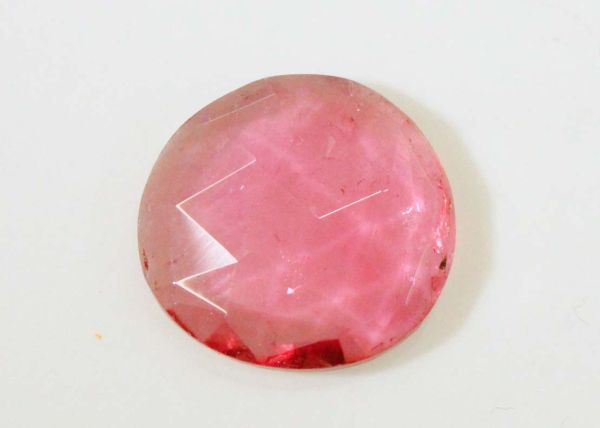 Pink Tourmaline Rose-Cut Slice, 8.02 cts. - 15x15.5mm