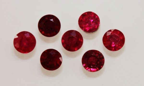 Ruby Faceted Round @ $350.00/ct. - 4-5mm