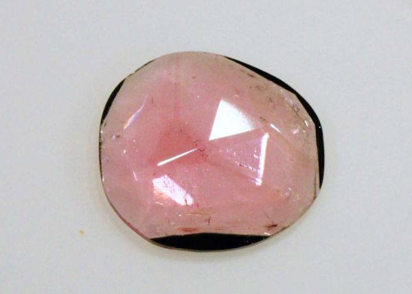 Pink Tourmaline Rose-Cut Slice, 5.29 cts. - 14.2x16mm