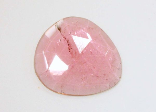 Pink Tourmaline Rose-Cut Slice, 7.58 cts. - 16.5x18.3mm
