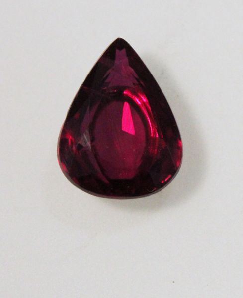 Ruby Faceted Pear 5x6.5mm - 0.69 cts. Very Fine Quality