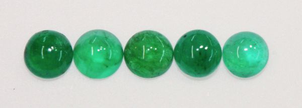 Emerald Round Cabochons, 3.5mm - Select Grade