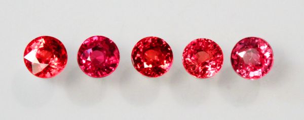 Pomegranate Sapphires Faceted Round