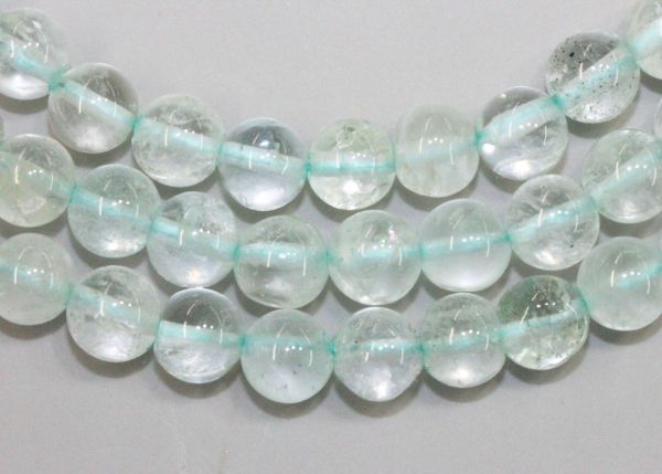 Smooth Round Aquamarine Beads