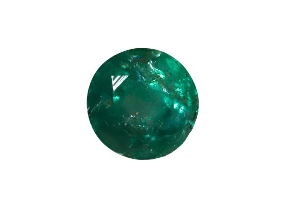 Emerald Faceted Round, 1,11 cts. - 6.4mm