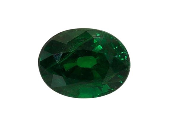 Oval natural tsavorite garnet