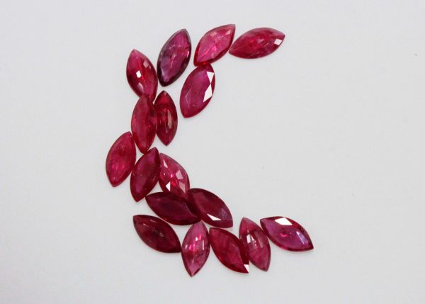 3.5x7mm Marquise Ruby @ $250.00/ct.