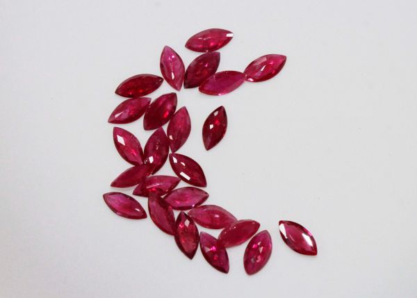 3.5x7mm Marquise Ruby @ $350.00/ct.
