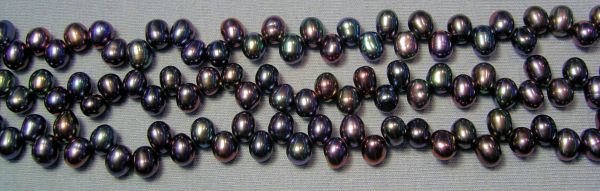 Peacock Head-drilled Pearl Strands