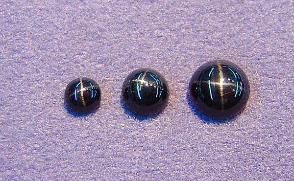Round Black Star Diopside Cabochons
