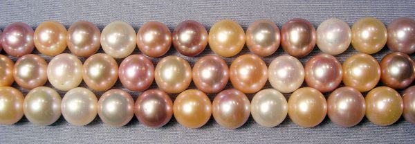 Natural Multi-Color 10mm Round Pearls