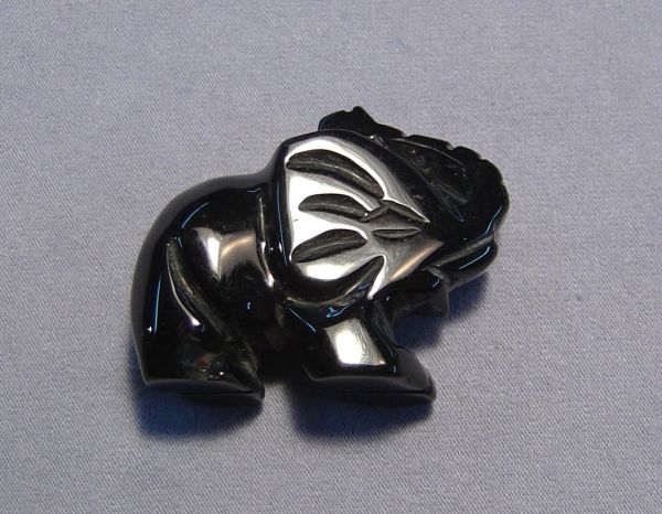 Black Onyx Elephant Bead - Drilled-Through