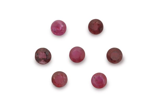 2-3mm Ruby Faceted Rounds