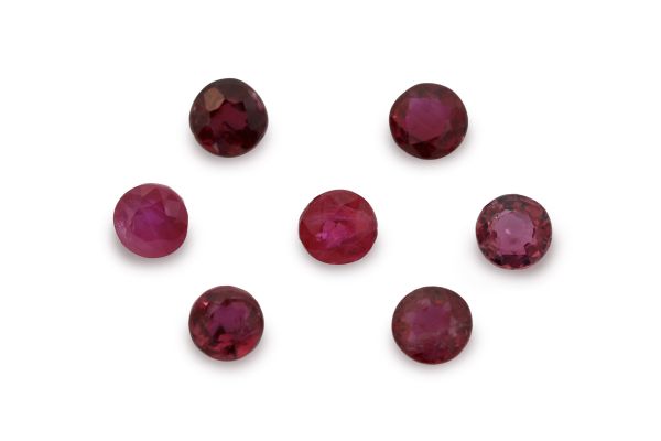  Faceted round natural ruby