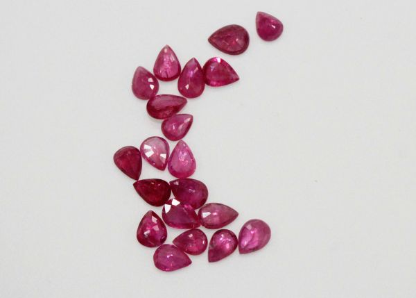 3x4mm Pear Ruby at $100.00/ct.