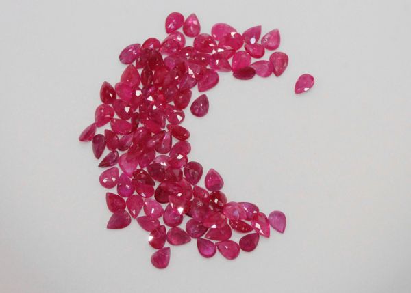 3x4mm Pear Ruby at $40.00/ct.
