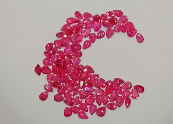 3x4mm Pear Ruby at $25.00/ct.