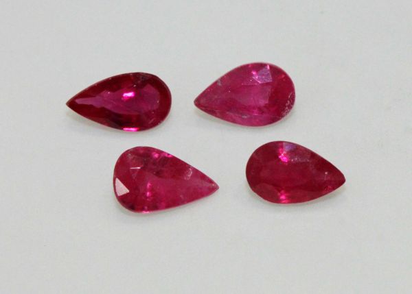 Ruby Faceted Pear @ $300.00/ct. - 3x5mm