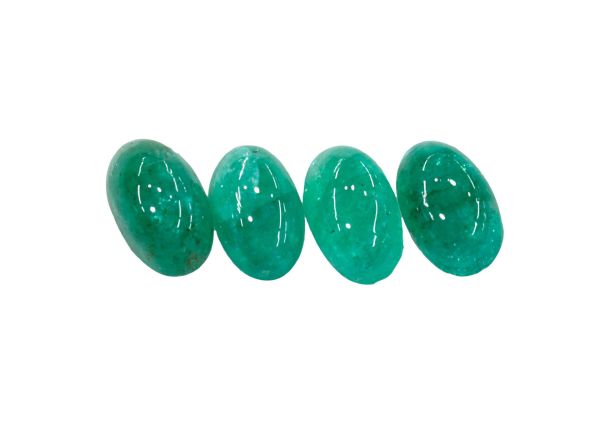 Emerald Oval Cabochons, 3x5mm - Regular Grade