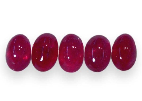 Ruby Oval Cabochons, 3x5mm - Better Grade