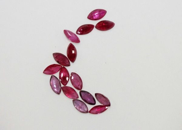 3x6mm Marquise Ruby @ $100.00/ct.