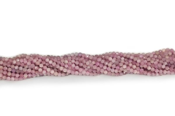 Wholesale Natural Kunzite Faceted Round Beads 4 mm