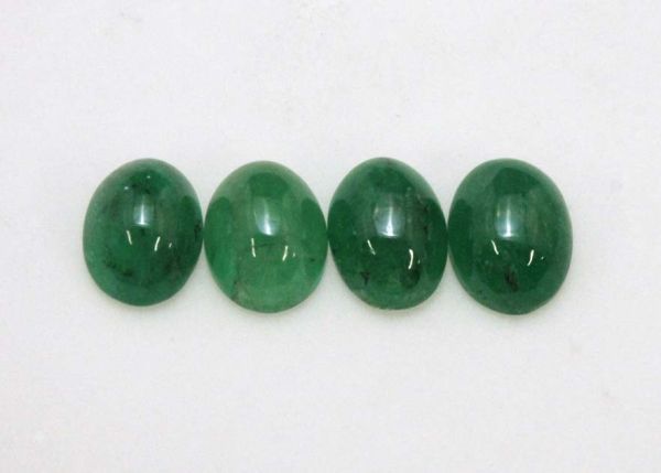 Emerald Oval Cabochons - 5x6.5mm  - Select Grade