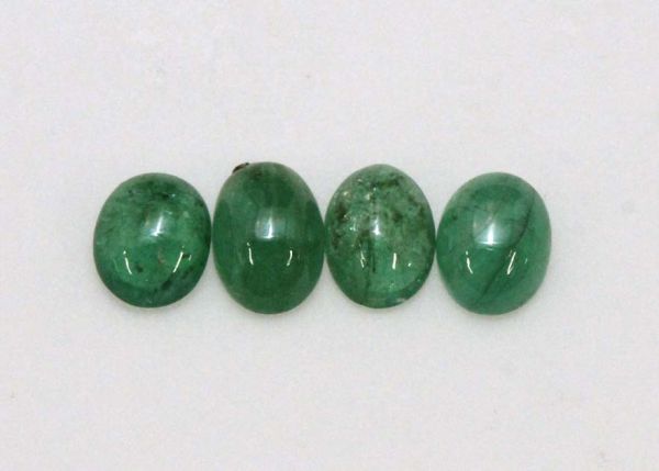 Emerald Oval Cabochons - 3.5x4mm - Select Grade