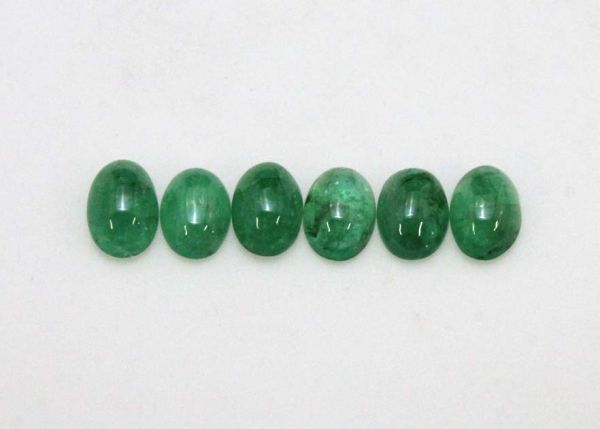 Emerald Oval Cabochons 3.5x4.5mm  - Select Grade