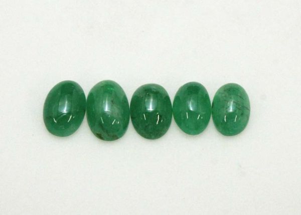 Emerald Oval Cabochons - 3.5x5mm - Select Grade
