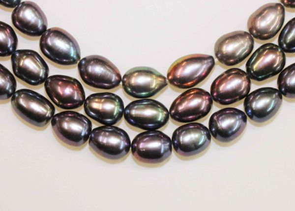 Peacock 8-8.5mm Drop Pearl Strands