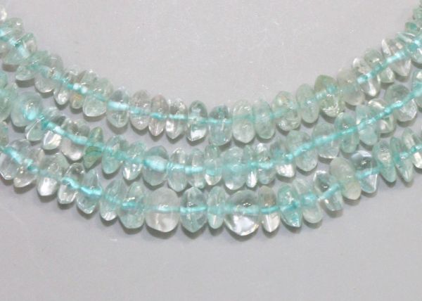 5-6mm Rondel Aquamarine  Beads