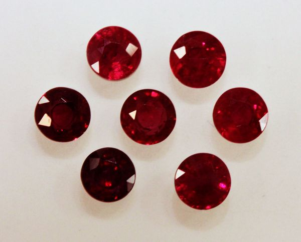 Ruby 4-5mm Faceted Rounds @ $425.00/ct.
