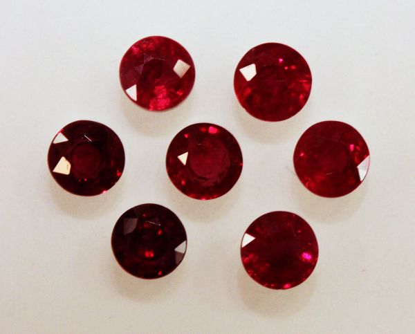 Ruby Faceted Round @ $425.00/ct. - 4-5mm