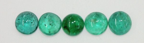4.25mm Emerald Cabochons
