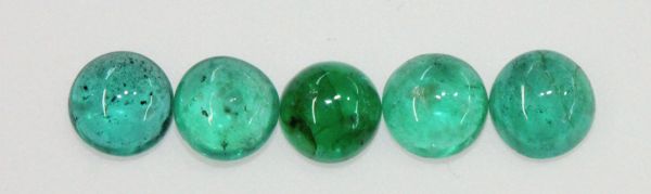 Emerald Round Cabochons, 4.25mm - Regular Grade