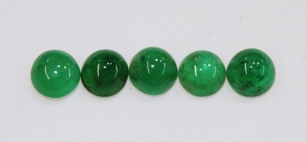 4.25mm Emerald Cabochons - Best Grade