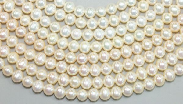 5.5-6mm Superb White Potato Pearls