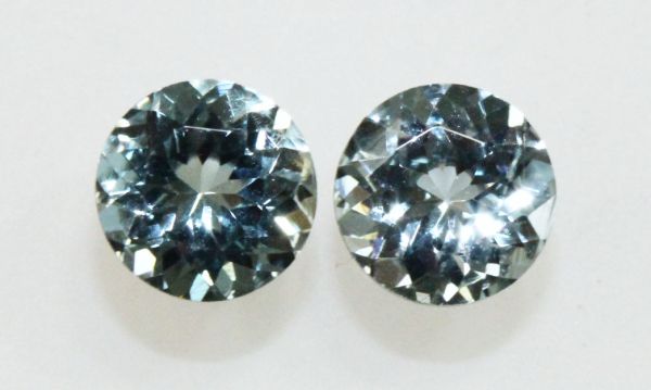 Wholesale 6mm Faceted Aquamarine Pair