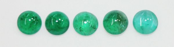 4.25mm Emerald Cabochons