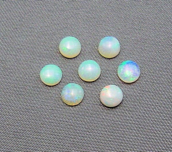 4.25mm Opal Round Cabochons @ $20.00/ct.