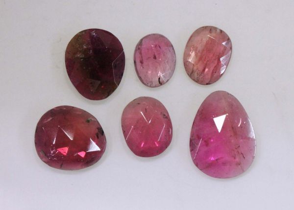 Tourmaline Rose-Cuts, 15.93 cts. - Lot of 6