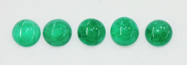 4.75mm Emerald Cabochons - Select Grade