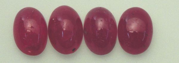 Ruby Oval Cabochons, 4x6mm - Better Grade