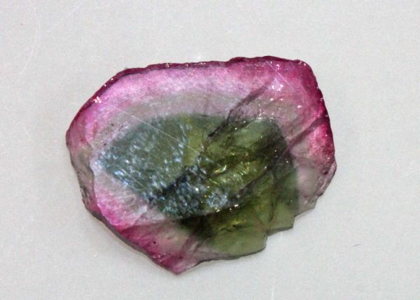 Watermelon Tourmaline Slice, 5.86 cts. - 13.5x17mm