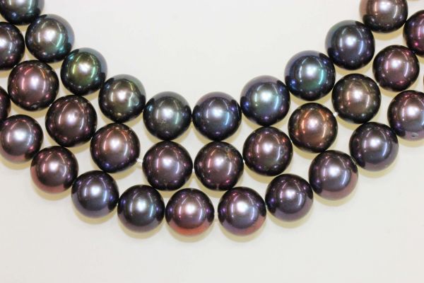 Peacock 9.5-11mm Rounded Pearls 