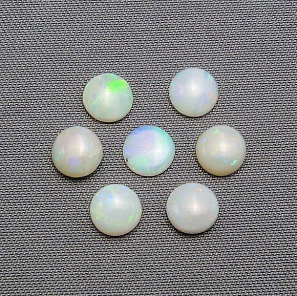 Opal 5.25mm Round Cabochons @ $15.00/ct.